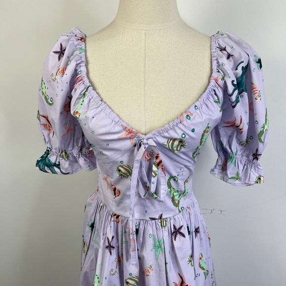 Hill House Lilac Puff Sleeve Dress - Picture 8 of 11